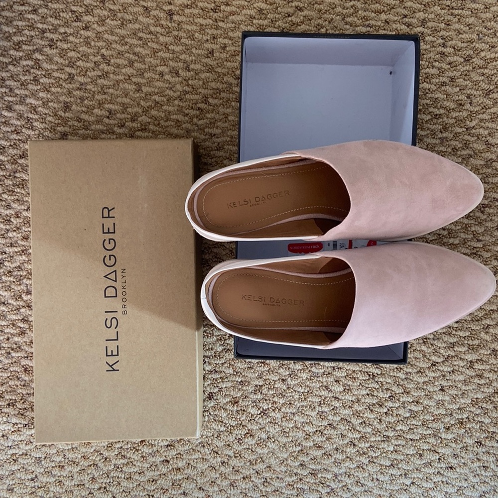 Leather/suede Mule - slides - flats